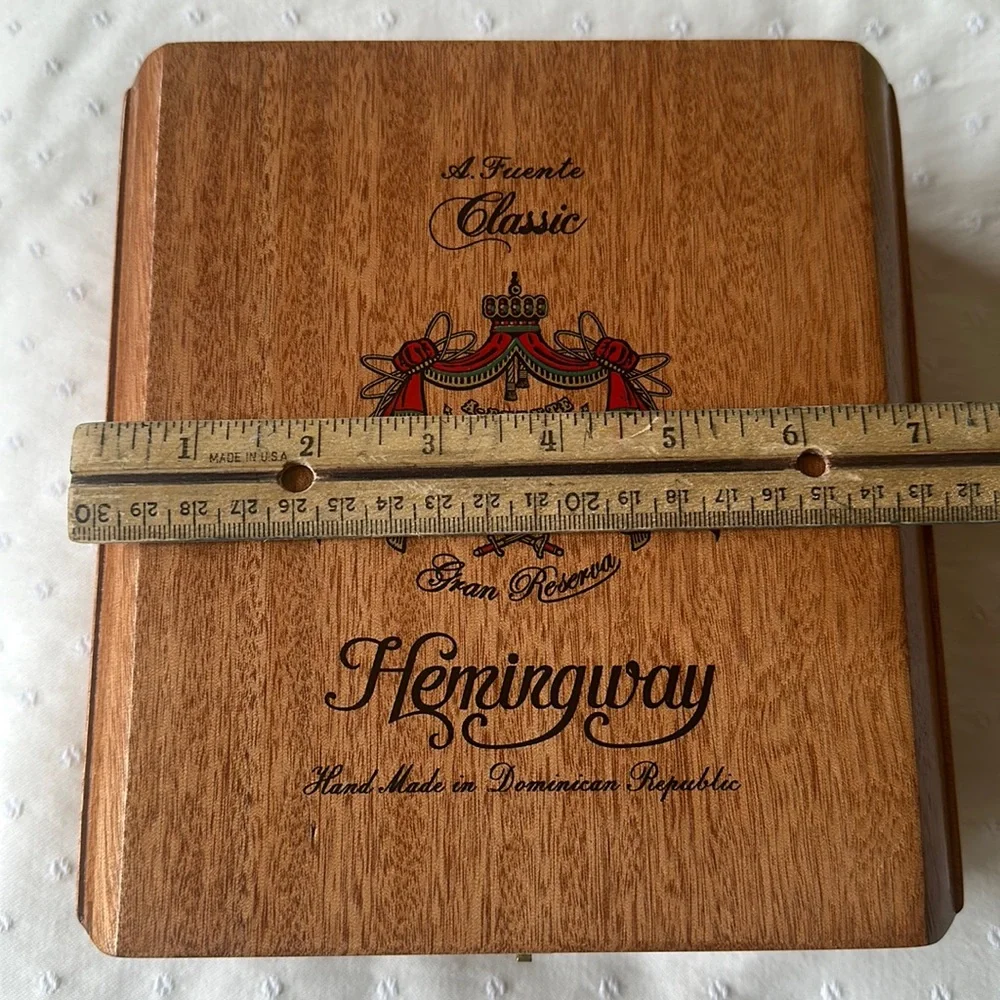 Hemingway wooden cigar boxes (empty)